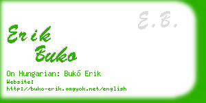 erik buko business card
